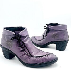 Rieker Rebecca Purple Lace up Ankle Boots